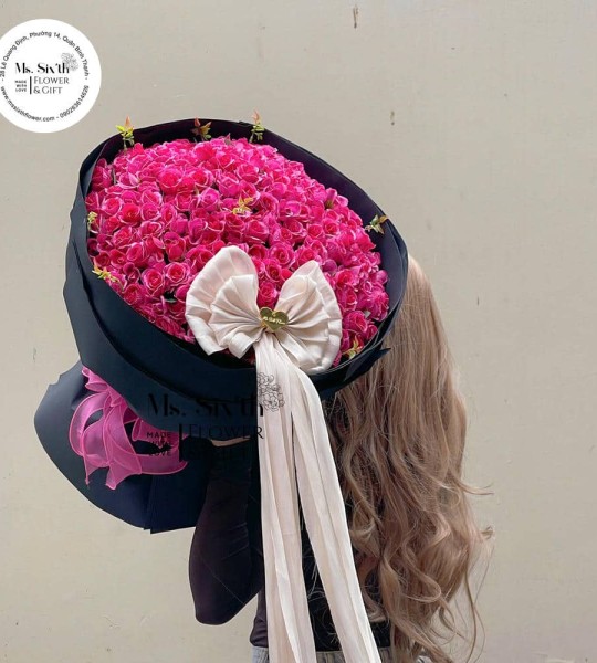 Bó hoa lụa sofia size M cực đẹp tặng người yêu